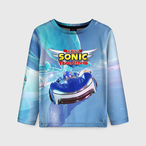 Детский лонгслив Team Sonic racing - speed / 3D-принт – фото 1
