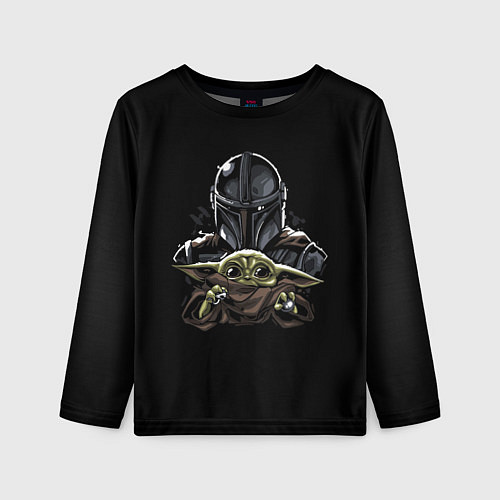 Детский лонгслив Мандолорец - Грогу / 3D-принт – фото 1