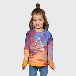 Лонгслив детский 30 Seconds to Mars - музыкальная группа, цвет: 3D-принт — фото 2