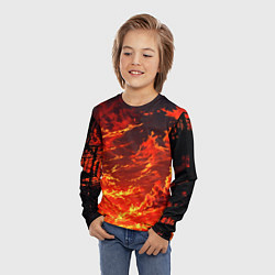 Лонгслив детский Багровый огненный закат, цвет: 3D-принт — фото 2