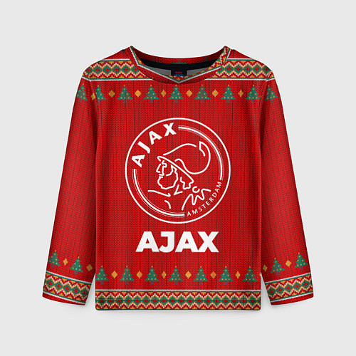 Детский лонгслив Ajax new year / 3D-принт – фото 1