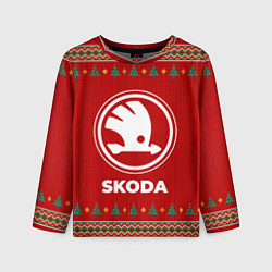 Детский лонгслив Skoda new year