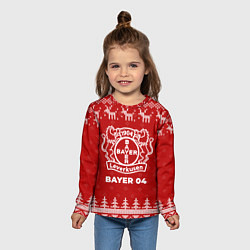 Лонгслив детский Новогодний Bayer 04 с оленями, цвет: 3D-принт — фото 2