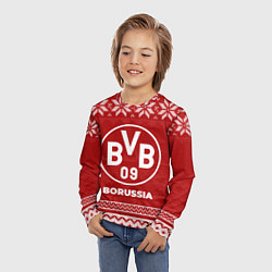 Лонгслив детский Новогодний Borussia, цвет: 3D-принт — фото 2