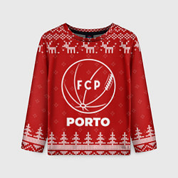 Детский лонгслив Новогодний Porto с оленями