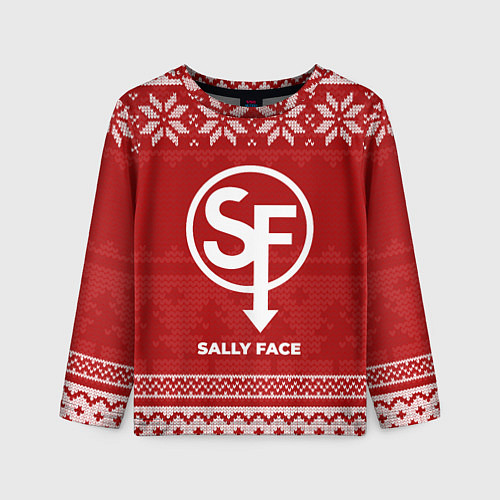 Детский лонгслив Новогодний Sally Face / 3D-принт – фото 1