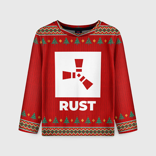 Детский лонгслив Rust new year / 3D-принт – фото 1