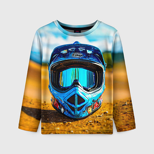 Детский лонгслив BMX шлем / 3D-принт – фото 1