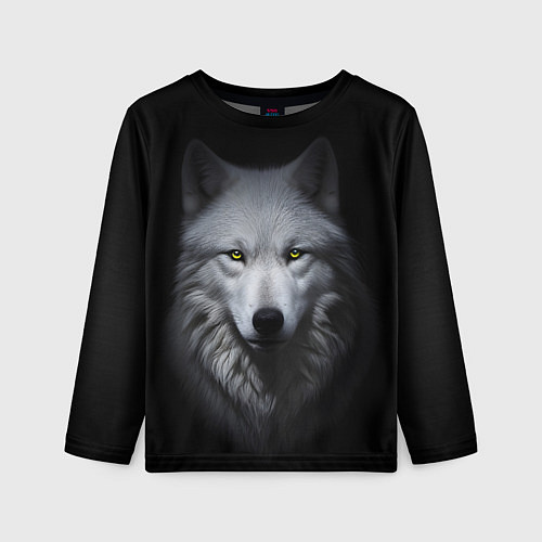 Детский лонгслив Белый волк Белобог / 3D-принт – фото 1