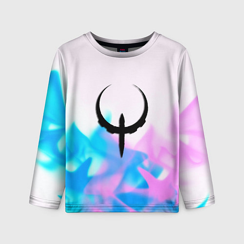 Детский лонгслив Quake neon flame / 3D-принт – фото 1