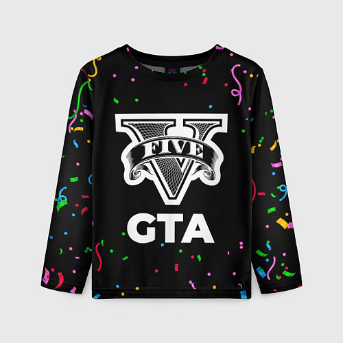 Детский лонгслив GTA конфети / 3D-принт – фото 1