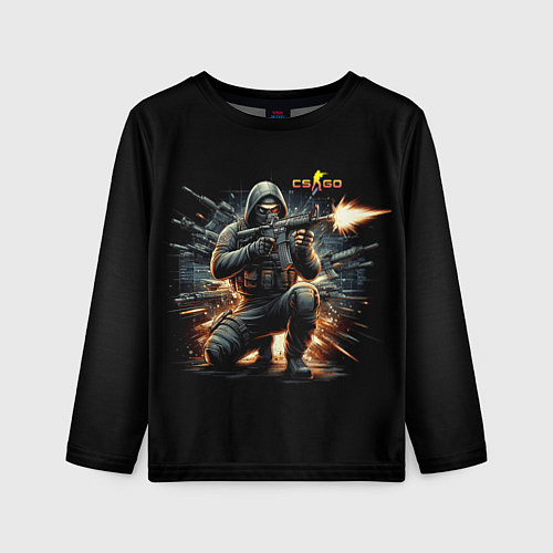 Детский лонгслив Counter Strike - cool stormtrooper / 3D-принт – фото 1