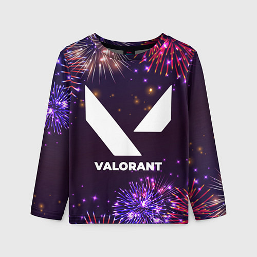 Детский лонгслив Праздничный Valorant / 3D-принт – фото 1