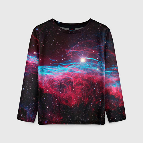 Детский лонгслив Uy scuti star - neon space / 3D-принт – фото 1