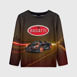 Детский лонгслив Bugatti on the night route