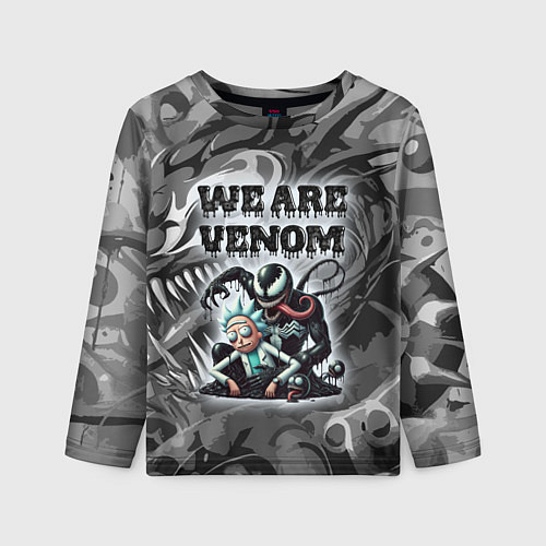Детский лонгслив We are Venom - graffiti / 3D-принт – фото 1