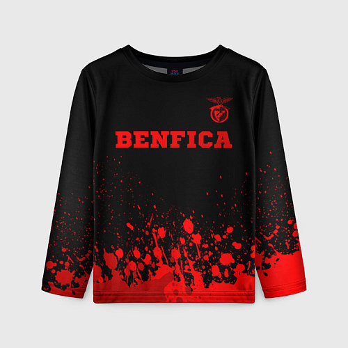 Детский лонгслив Benfica - red gradient посередине / 3D-принт – фото 1
