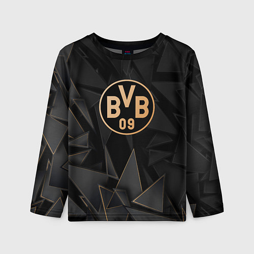 Детский лонгслив Borussia golden poly / 3D-принт – фото 1
