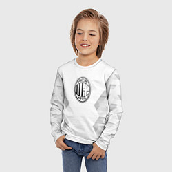 Лонгслив детский AC Milan white poly, цвет: 3D-принт — фото 2