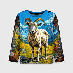 Детский лонгслив Горный козел