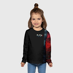 Лонгслив детский Shepard N7 - светлый, цвет: 3D-принт — фото 2