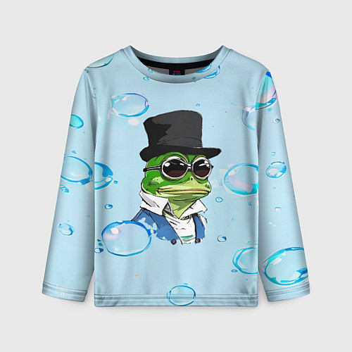 Детский лонгслив Pepe в шляпе / 3D-принт – фото 1
