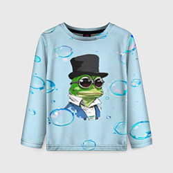 Лонгслив детский Pepe в шляпе, цвет: 3D-принт
