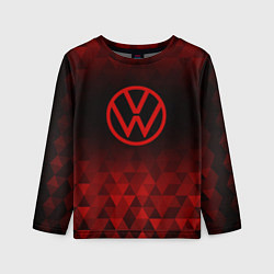 Лонгслив детский Volkswagen red poly, цвет: 3D-принт