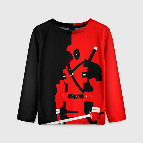 Детский лонгслив Наемник дэдпул / 3D-принт – фото 1