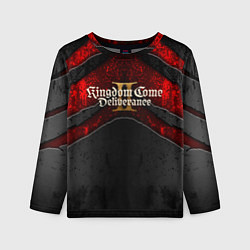 Детский лонгслив Kingdom Come Deliverance 2 лого на текстуре