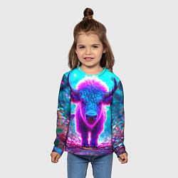 Лонгслив детский Белый буйвол, цвет: 3D-принт — фото 2