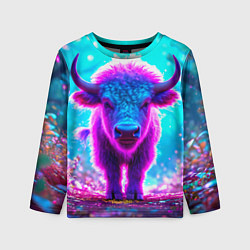 Детский лонгслив Белый буйвол