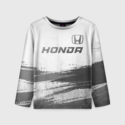 Детский лонгслив Honda - white gradient посередине