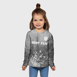 Лонгслив детский West Ham - grey gradient посередине, цвет: 3D-принт — фото 2