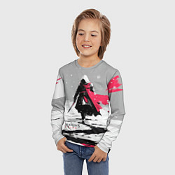 Лонгслив детский Assassins Creed winter ninja, цвет: 3D-принт — фото 2
