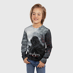 Лонгслив детский Assassins Creed охотник в горах, цвет: 3D-принт — фото 2