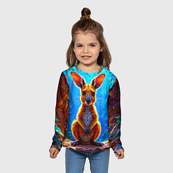 Лонгслив детский Кенгуру в джунглях, цвет: 3D-принт — фото 2