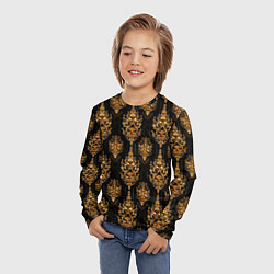 Лонгслив детский Тайский золотой орнамент, цвет: 3D-принт — фото 2