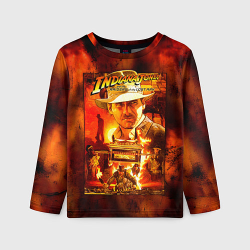Детский лонгслив Indiana Jones and the raiders of the lost ark / 3D-принт – фото 1