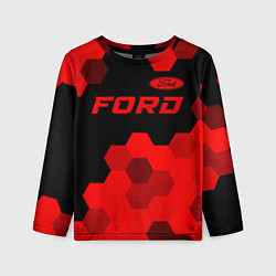 Детский лонгслив Ford - red gradient посередине