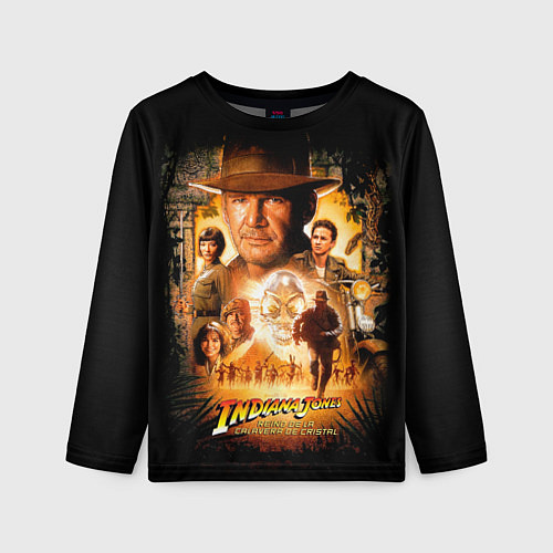 Детский лонгслив Индиана Джонс: королевство хрустального черепа / 3D-принт – фото 1