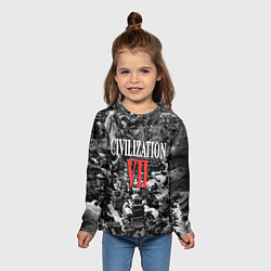 Лонгслив детский Civilization VII, цвет: 3D-принт — фото 2