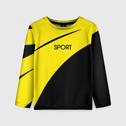 Детский лонгслив Sport жёлто-чёрный двуцветный