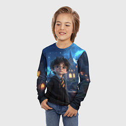 Лонгслив детский Гарри Поттер в галстуке, цвет: 3D-принт — фото 2