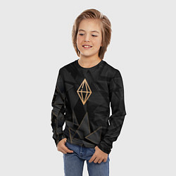 Лонгслив детский The Sims golden poly, цвет: 3D-принт — фото 2