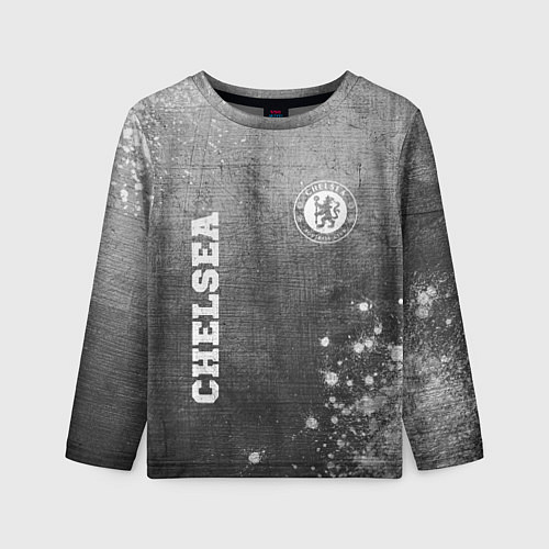 Детский лонгслив Chelsea - grey gradient вертикально / 3D-принт – фото 1