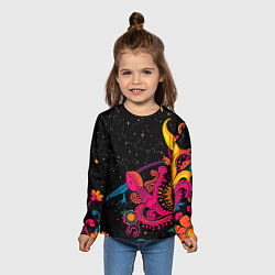 Лонгслив детский Psychedelic abstract art, цвет: 3D-принт — фото 2