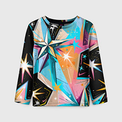 Детский лонгслив Граффити звезды