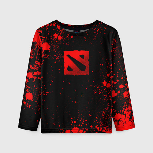 Детский лонгслив Красные брызги - Dota 2 / 3D-принт – фото 1