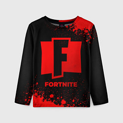 Детский лонгслив Fortnite - red gradient